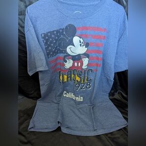 Vintage Men's Mickey Mouse Blue Burnout T-shirt Sz XL